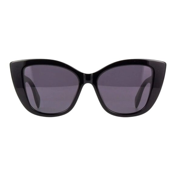 NEW ALEXANDER MCQUEEN SUNGLASSES AM0347S 001 BLACK WOMEN CAT EYE EYEWEAR - Picture 2 of 3